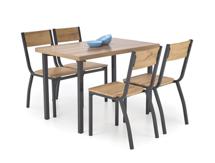Стол Halmar Комплект Halmar MILTON стол+ 4 стула (натуральный/черный) арт. V-CH-MILTON-ZESTAW