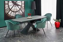 Стол Halmar Стол обеденный Halmar SILVESTRO 180 раскладной (темно-серый/черный) арт. V-CH-SILVESTRO-ST