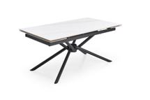 Стол Halmar Стол обеденный Halmar VITORINO 160 раскладной (белый мрамор/черный) арт. V-CH-VITORINO-ST-BIALY