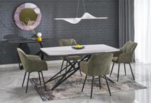 Стол Halmar Стол обеденный Halmar ALFREDO 160 (белый мрамор/черный) арт. V-CH-ALFREDO-ST