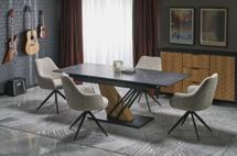 Стол Halmar Стол обеденный Halmar VOLANT 160 (черный мрамор/дуб золотой) арт. V-CH-VOLANT_160-ST