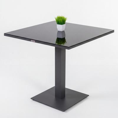 Стол IDEAL PATIO Стол обеденный КАНА алюминий, стекло 80x80 см (1 ножка) арт. CAN.2110208