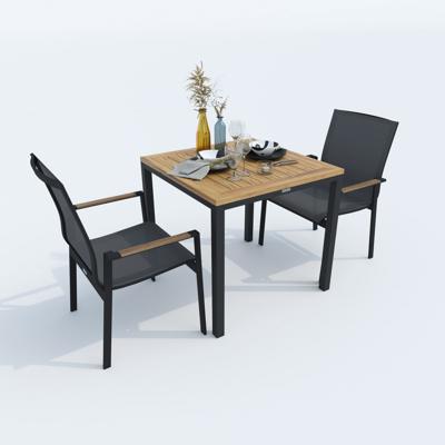 Стол IDEAL PATIO Стол обеденный МИРРА алюминий, поливуд 80х80 см (4 ножки) арт. MRR.2110508a