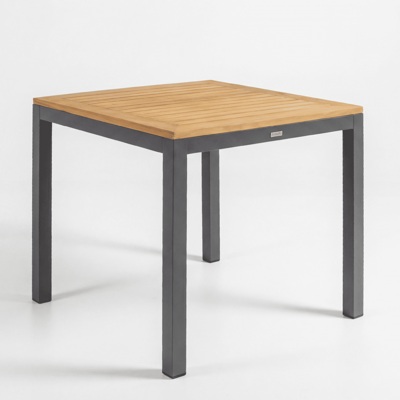 Стол IDEAL PATIO Стол обеденный ТЕЛЛА алюминий, тик 80x80 см (4 ножки) арт. TLL.2110108a