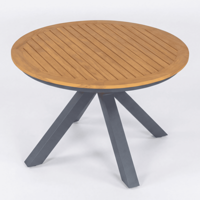 Стол IDEAL PATIO Стол круглый обеденный AMATO карбон, тик арт. AMT.2110112