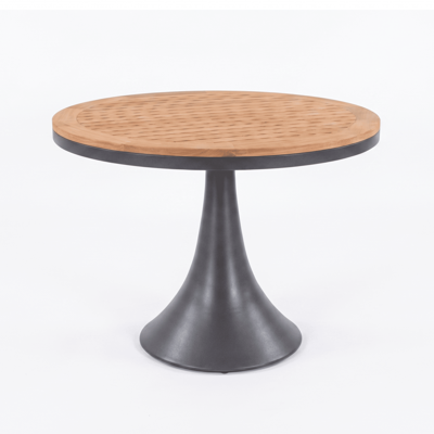 Стол IDEAL PATIO Стол круглый обеденный ДИВА Т  каркас алюминий, столешница тик арт. DVA.2110111