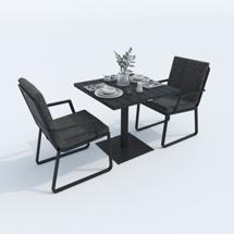 Стол IDEAL PATIO Стол обеденный ДОЛЛА алюминий 80х80 см (1 ножка) арт. DLL.2110408