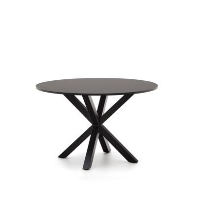 Стол La Forma (ех Julia Grup) ARYA Круглый Ø 119 cm MDF стол со стальными черными ножками арт. 102375