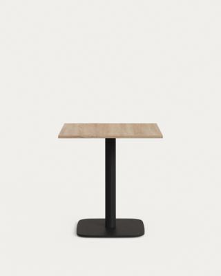 Стол La Forma (ех Julia Grup) Dina Стол из меламина с ореховой отделкой и металлической черной ножкой 70 x 70 x 70 см арт. 177967