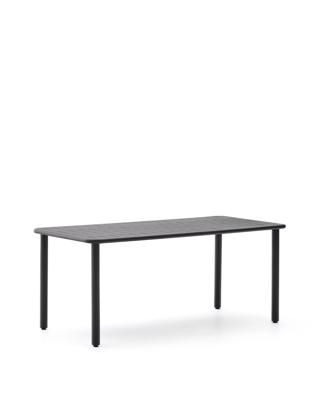 Стол La Forma (ех Julia Grup) Уличный стол Brai из тёмно-серой оцинкованной стали 180 x 90 см арт. 261849