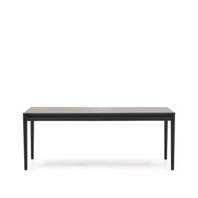 Стол La Forma (ех Julia Grup) Раздвижной стол Lenon черный из шпона и массива дуба 200(280)x90 арт. 197782