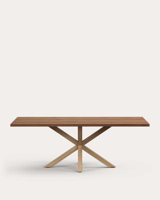 Стол La Forma (ех Julia Grup) Стол Argo из состаренного дубового шпона и стальных ножек с имитацией дерева, 220 x 100 см арт. 463665