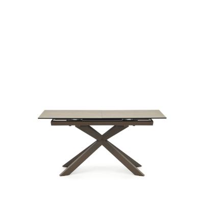 Стол La Forma (ех Julia Grup) Atminda Раздвижной стол из керамики и стали с коричневой отделкой 160 (210) x 90 см арт. 148221