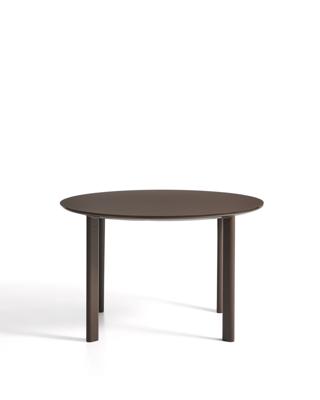 Стол La Forma (ех Julia Grup) Уличный стол Erice из алюминия и закаленного стекла коричневого цвета, 120 см арт. 482235