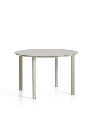 Стол La Forma (ех Julia Grup) Уличный стол Erice из алюминия и закаленного стекла цвета экрю, 120 см арт. 482237