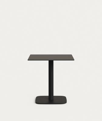 Стол La Forma (ех Julia Grup) Dina Уличный стол черный на черном металлическом основании 68 x 68 x 70 см арт. 177961