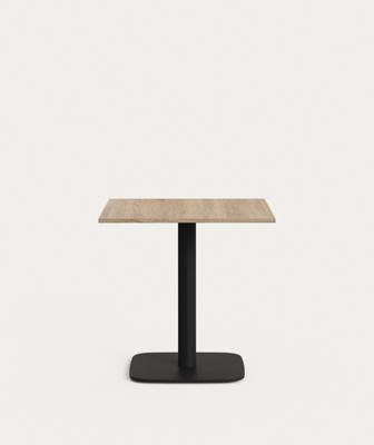 Стол La Forma (ех Julia Grup) Dina Стол из меламина с ореховой отделкой и металлической черной ножкой 70 x 70 x 70 см арт. 177967