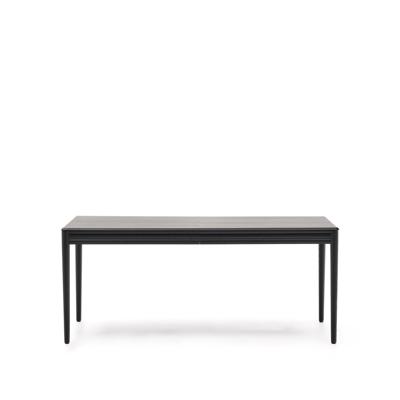 Стол La Forma (ех Julia Grup) Раздвижной стол Lenon черный из шпона и массива дуба 160(240)x90 арт. 197780