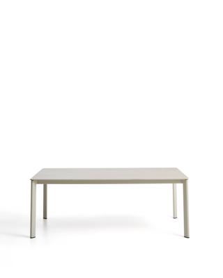 Стол La Forma (ех Julia Grup) Уличный стол Anafi из спеченного камня и бежевого алюминия 180 x 90см арт. 482784