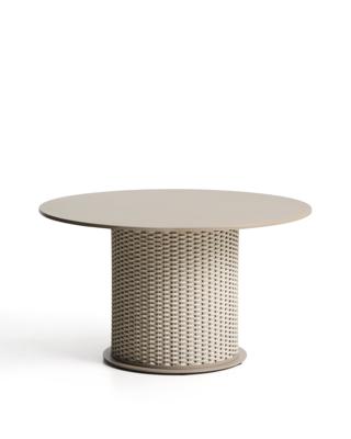 Стол La Forma (ех Julia Grup) Уличный стол Sedalis цвета таупе из алюминия и веревки Ø135 см арт. 482027