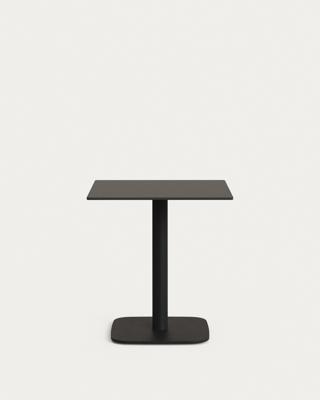 Стол La Forma (ех Julia Grup) Dina Уличный стол черный на черном металлическом основании 68 x 68 x 70 см арт. 177961