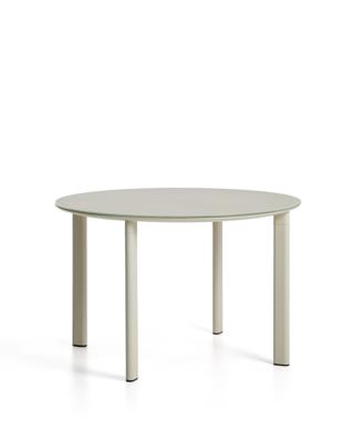 Стол La Forma (ех Julia Grup) Уличный стол Erice из алюминия и закаленного стекла цвета экрю, 120 см арт. 482237