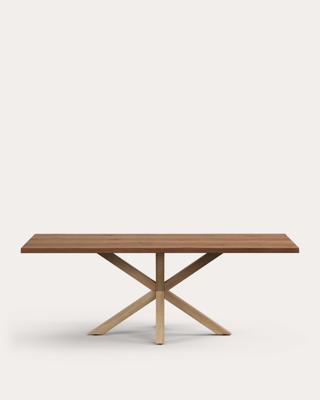 Стол La Forma (ех Julia Grup) Стол Argo из состаренного дубового шпона и стальных ножек с имитацией дерева, 220 x 100 см арт. 463665