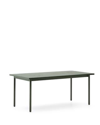 Стол La Forma (ех Julia Grup) Уличный стол Maurina из оцинкованной стали зелёного цвета с зелёной керамическо плиткой 223 x 101 см арт. 261963