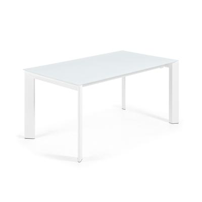 Стол La Forma (ех Julia Grup) ATTA Стол 160 (220) x90 белое стекло арт. 045454
