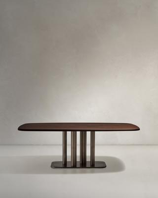 Стол La Forma (ех Julia Grup) Стол Melvar из 100% орехового шпона с основанием из стали 180 x 100 арт. 425291