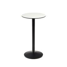 Стол La Forma (ех Julia Grup) Esilda высокий круглый садовый стол белый с черной металлической основой Ø 60x96 см арт. 177797