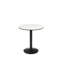 Стол La Forma (ех Julia Grup) Esilda Садовый круглый стол белый на черном металлическом основании Ø 70x70 арт. 177991
