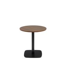 Стол La Forma (ех Julia Grup) Dina Садовый круглый стол ореховый на черном металлическом основании Ø 68x70 арт. 177975