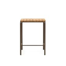 Стол La Forma (ех Julia Grup) Salguer Барный столик из массива акации и коричневой стали Ø 70 x 70 см арт. 157231