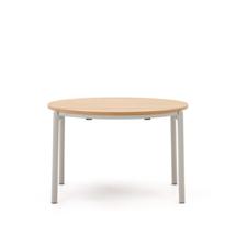 Стол La Forma (ех Julia Grup) Montuiri раздвижной круглый стол из дубового шпона с серыми ножками арт. 181499