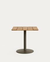 Стол La Forma (ех Julia Grup) Уличный стол Esilda из акации и зелёной стали 80х80 см арт. 264240