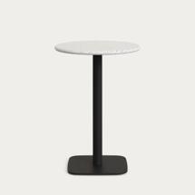 Стол La Forma (ех Julia Grup) Высокий барный стол Saura со столешницей из белого терраццо 70x70x99 см арт. 209925