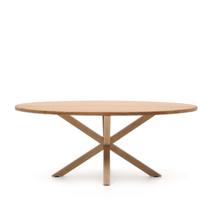 Стол La Forma (ех Julia Grup) Овальный стол Arya Argo из массива акации и стали с эффектом дерева арт. 196828