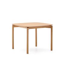 Стол La Forma (ех Julia Grup) Квадратный стол Indara из шпона и каучукового дерева с натуральной отделкой 100 х 100 арт. 251238