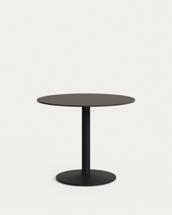 Стол La Forma (ех Julia Grup) Esilda Садовый круглый стол черного цвета с черной металлической ножкой арт. 181876