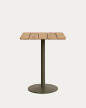 Стол La Forma (ех Julia Grup) Уличный стол Esilda из зеленой стали и акации арт. 264264