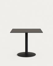 Стол La Forma (ех Julia Grup) Esilda Садовый стол черного цвета с черной металлической ножкой арт. 181868