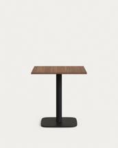 Стол La Forma (ех Julia Grup) Dina Стол из меламина с натуральной отделкой и черной металлической ножкой 70 x 70 x 70 см арт. 177965