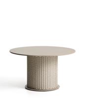 Стол La Forma (ех Julia Grup) Уличный стол Sedalis цвета таупе из алюминия и веревки Ø135 см арт. 482027