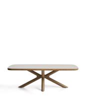 Стол La Forma (ех Julia Grup) Уличный стол Mirtia из алюминия с отделкой под дерево и кремового спеченного камня, 240 x 110 см арт. 482311