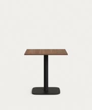Стол La Forma (ех Julia Grup) Dina Стол из меламина с натуральной отделкой и черной металлической ножкой 70 x 70 x 70 см арт. 177965
