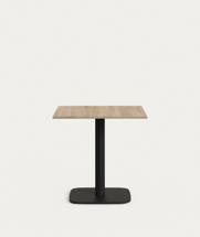 Стол La Forma (ех Julia Grup) Dina Стол из меламина с ореховой отделкой и металлической черной ножкой 70 x 70 x 70 см арт. 177967