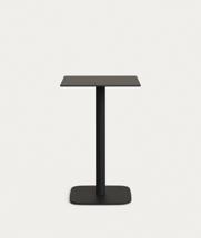 Стол La Forma (ех Julia Grup) Высокий садовый столик Dina черный на черном металлическом основании 60 x 60 x 96 см арт. 177053