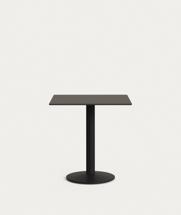 Стол La Forma (ех Julia Grup) Esilda Уличный стол черный на черном металлическом основании 70 x 70 x 70 см арт. 177981