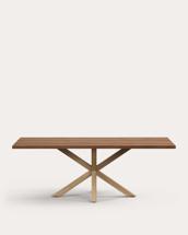 Стол La Forma (ех Julia Grup) Стол Argo из состаренного дубового шпона и стальных ножек с имитацией дерева, 220 x 100 см арт. 463665